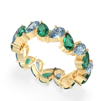 Twisted Pear Shape Eternity Taya Band