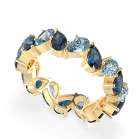 Twisted Pear Shape Eternity Taya Band