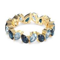 Twisted Pear Shape Eternity Taya Band