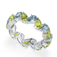 Twisted Pear Shape Eternity Taya Band