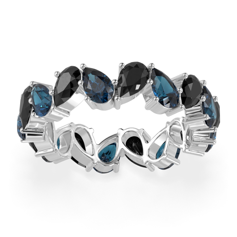 Twisted Pear Shape Eternity Taya Band