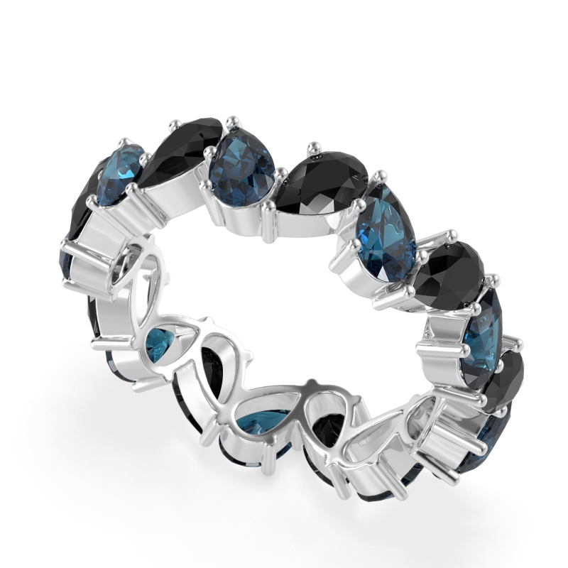 Twisted Pear Shape Eternity Taya Band