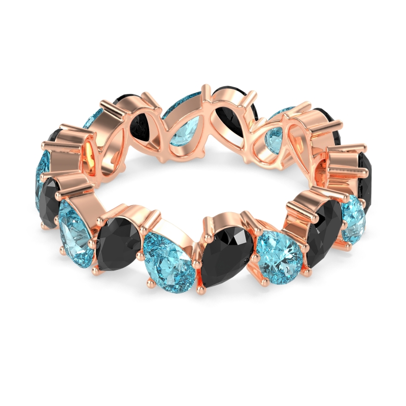 Twisted Pear Shape Eternity Taya Band