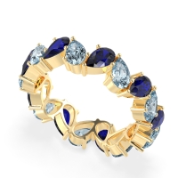 Twisted Pear Shape Eternity Taya Band