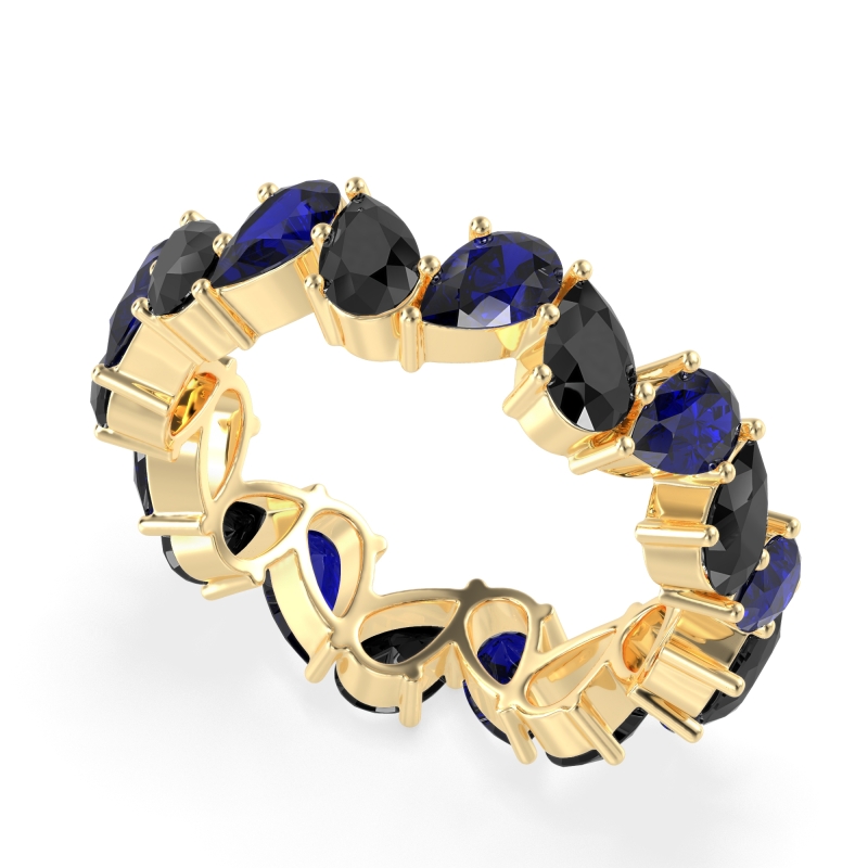 Twisted Pear Shape Eternity Taya Band