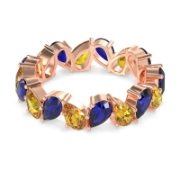 Twisted Pear Shape Eternity Taya Band