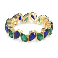 Twisted Pear Shape Eternity Taya Band