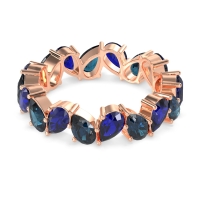 Twisted Pear Shape Eternity Taya Band