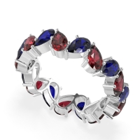 Twisted Pear Shape Eternity Taya Band