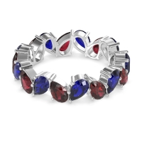 Twisted Pear Shape Eternity Taya Band