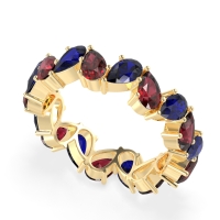 Twisted Pear Shape Eternity Taya Band