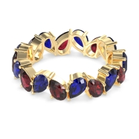 Twisted Pear Shape Eternity Taya Band