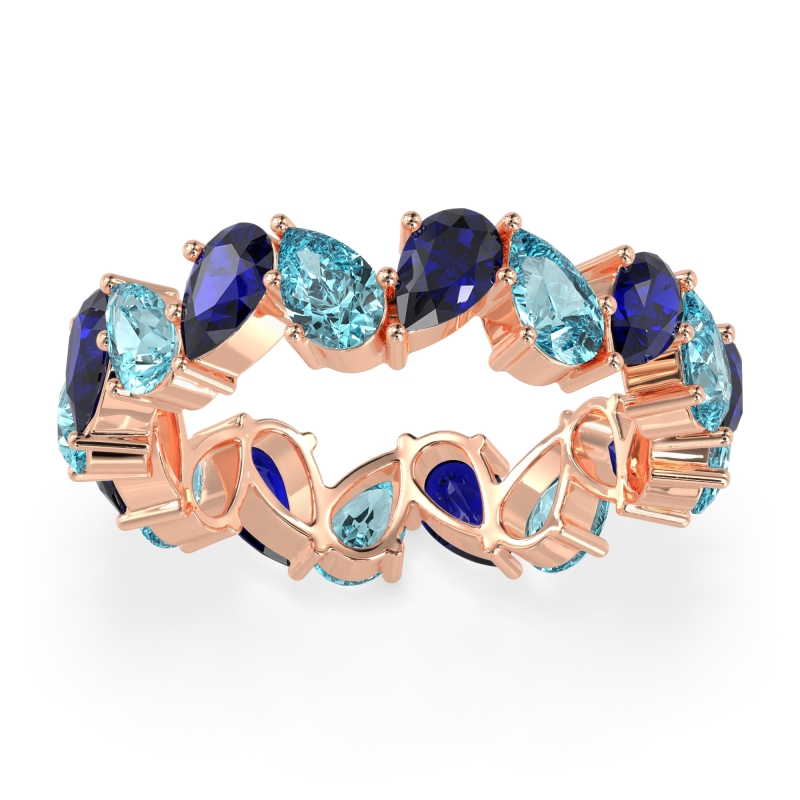 Twisted Pear Shape Eternity Taya Band