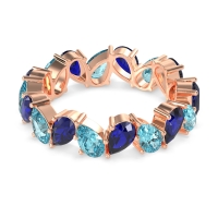 Twisted Pear Shape Eternity Taya Band