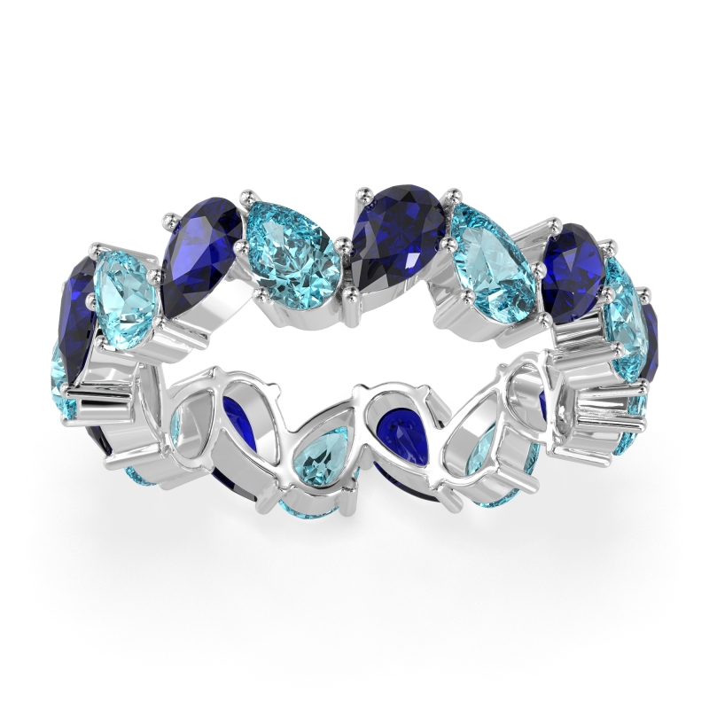 Twisted Pear Shape Eternity Taya Band