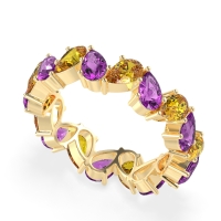 Twisted Pear Shape Eternity Taya Band