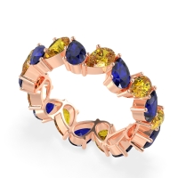 Twisted Pear Shape Eternity Taya Band