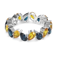 Twisted Pear Shape Eternity Taya Band