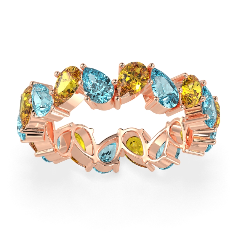 Twisted Pear Shape Eternity Taya Band