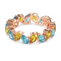 Twisted Pear Shape Eternity Taya Band