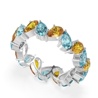 Twisted Pear Shape Eternity Taya Band