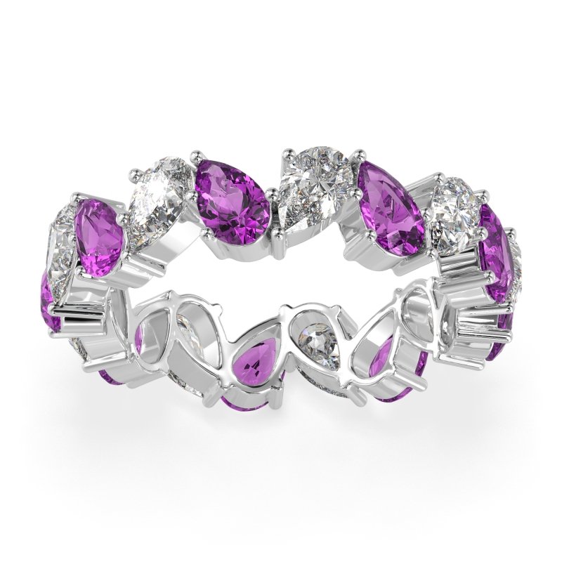 Twisted Pear Shape Eternity Taya Band