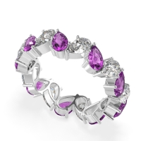 Twisted Pear Shape Eternity Taya Band