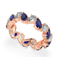 Twisted Pear Shape Eternity Taya Band