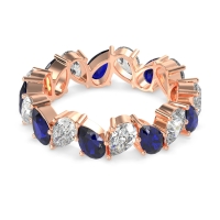 Twisted Pear Shape Eternity Taya Band