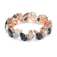 Twisted Pear Shape Eternity Taya Band