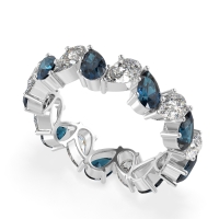 Twisted Pear Shape Eternity Taya Band