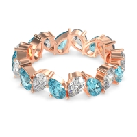 Twisted Pear Shape Eternity Taya Band