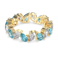 Twisted Pear Shape Eternity Taya Band