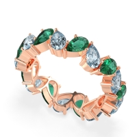 Twisted Pear Shape Eternity Taya Band