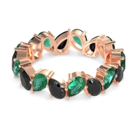 Twisted Pear Shape Eternity Taya Band