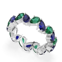 Twisted Pear Shape Eternity Taya Band