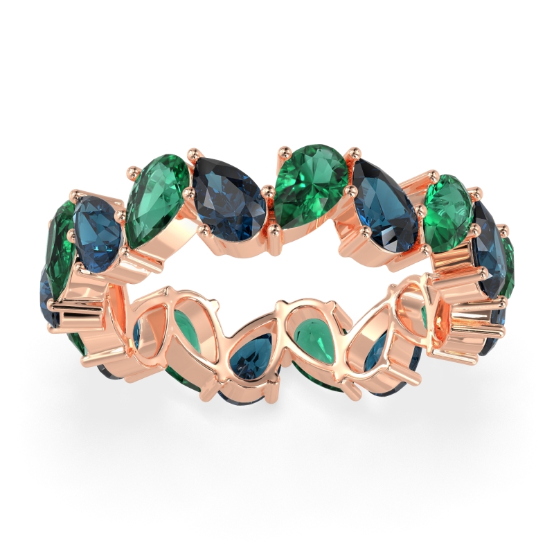 Twisted Pear Shape Eternity Taya Band