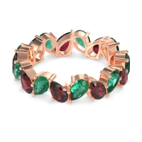 Twisted Pear Shape Eternity Taya Band