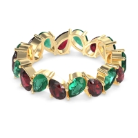Twisted Pear Shape Eternity Taya Band