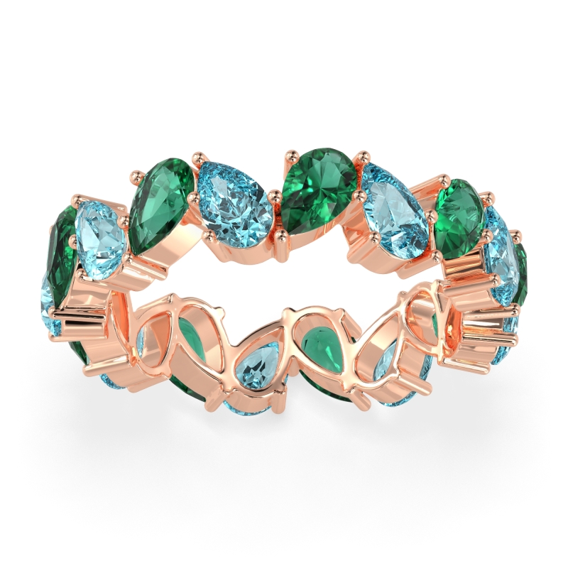 Twisted Pear Shape Eternity Taya Band