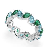 Twisted Pear Shape Eternity Taya Band