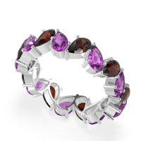 Twisted Pear Shape Eternity Taya Band