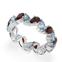 Twisted Pear Shape Eternity Taya Band