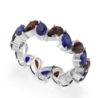 Twisted Pear Shape Eternity Taya Band