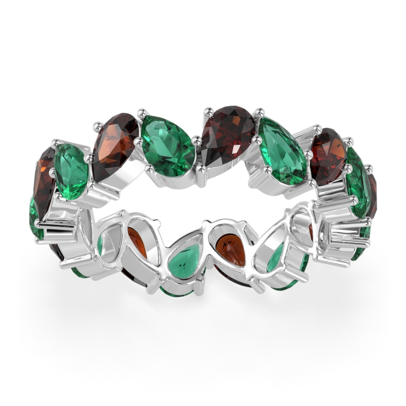 Twisted Pear Shape Eternity Taya Band