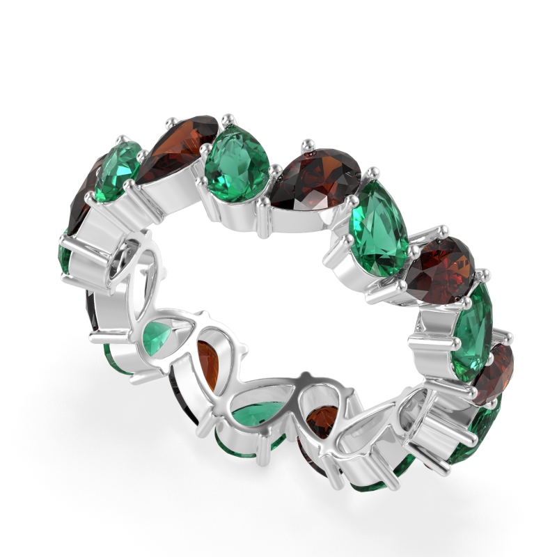 Twisted Pear Shape Eternity Taya Band