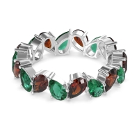 Twisted Pear Shape Eternity Taya Band