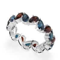 Twisted Pear Shape Eternity Taya Band