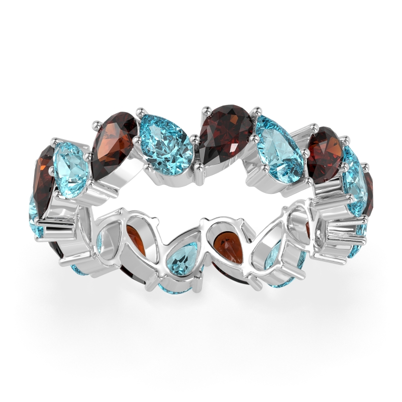 Twisted Pear Shape Eternity Taya Band