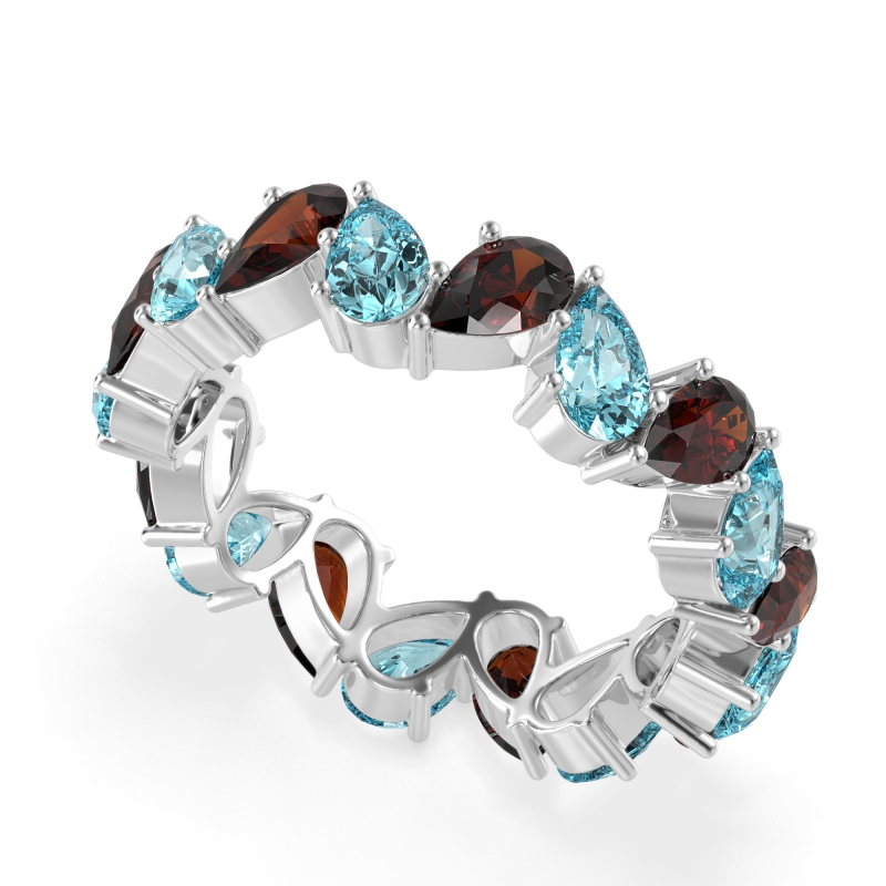 Twisted Pear Shape Eternity Taya Band